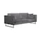 Armen Living Lenox Gray Velvet Modern Sofa with Brass Legs LCLN3GRY - alternate 6
